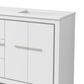 Lexora Home Lafarre 60" Double Bathroom Vanity in White with 2 cm White Cultured Marble Top and Rectangular Sinks, , large
