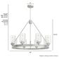 Hunter Hartland 8-Light Chandelier in Brushed Nickel, , large