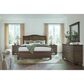 Riva Ridge Oxford 4 Piece King Sleigh Bedroom Set in Cocoa with AC Outlets and USB Ports, , large