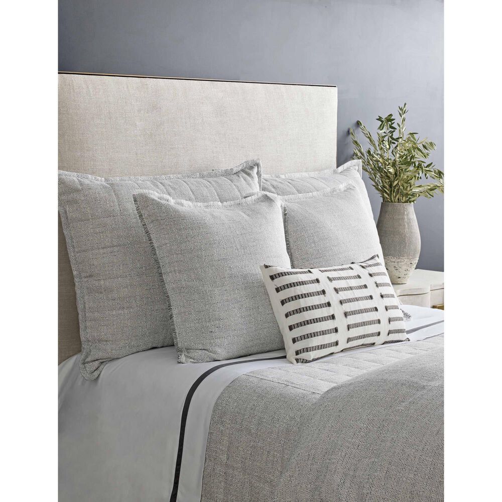 Ann Gish Macau Queen Quilted Coverlet in Granite, , large
