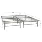 Linon Home Decor Franson King Folding Platform Bed Frame in Dark Pewter, , large