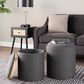 Lumisource Tray 2-Piece Nesting Ottoman Set in Charcoal, , large