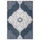 Safavieh Micro-Loop 4" x 6" Grey and Navy Area Rug, , large