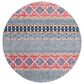 Safavieh Madison MAD797N 4" Round Navy and Ivory Area Rug, , large