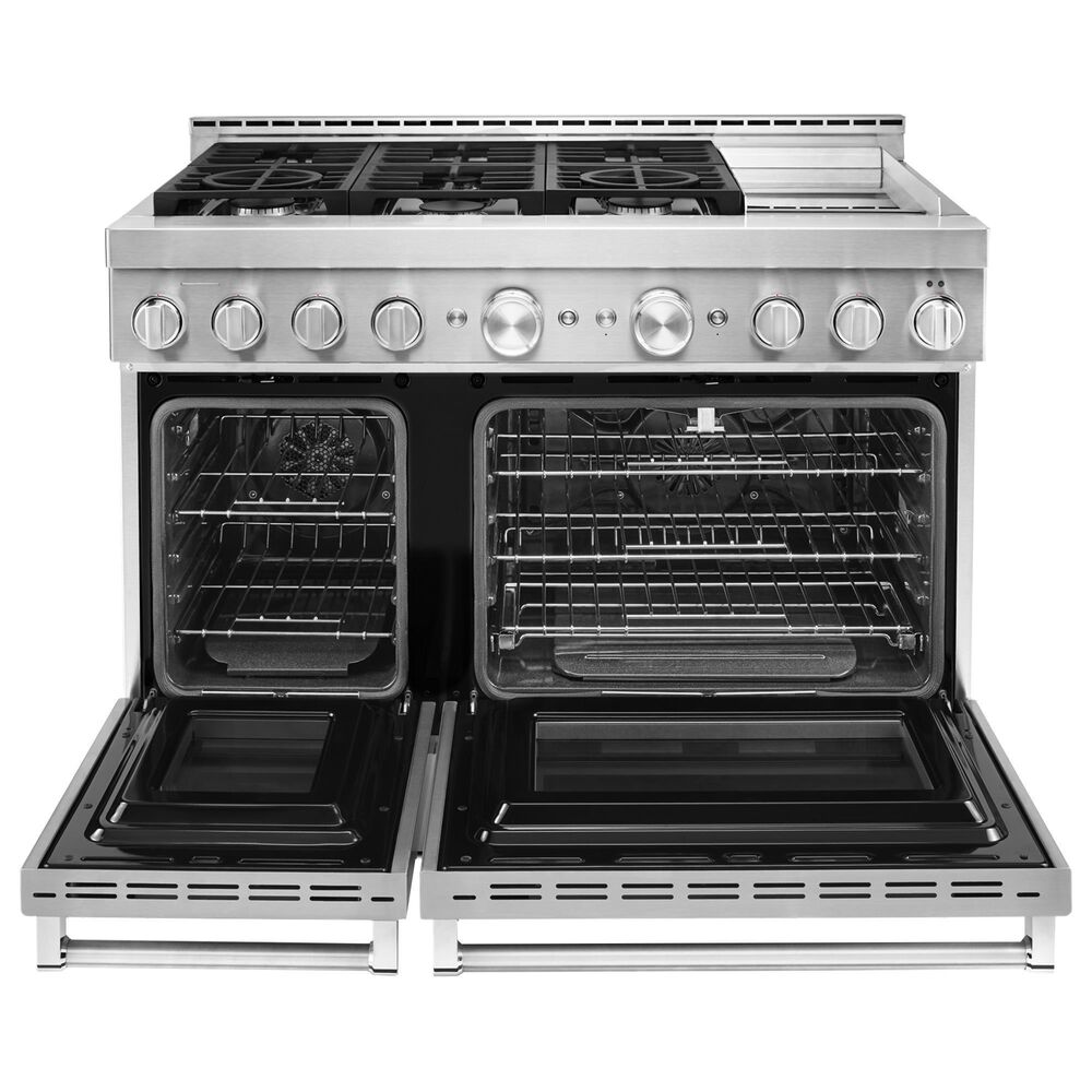 KitchenAid 6.3 Cu. Ft. Freestanding Gas Range with Griddle in Stainless Steel, , large