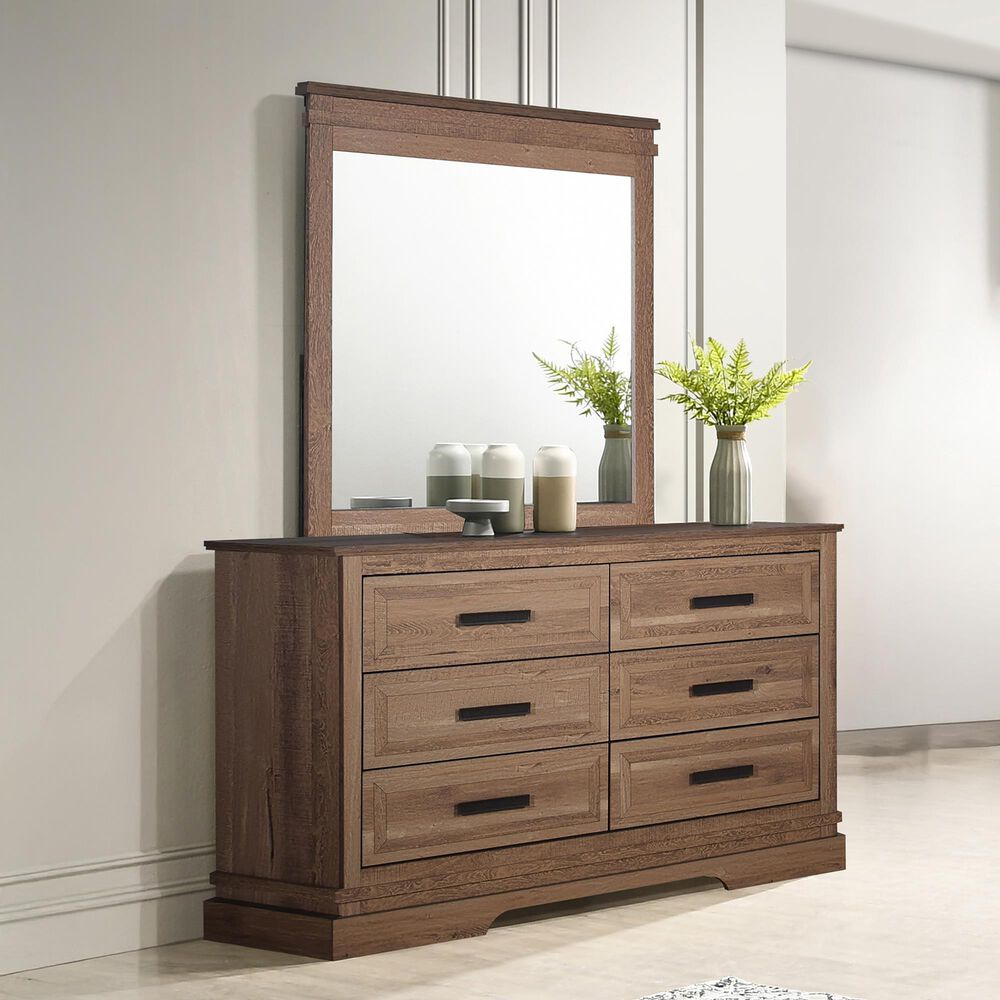 New Heritage Design Coventry Hall Dresser Mirror in Pecan, , large