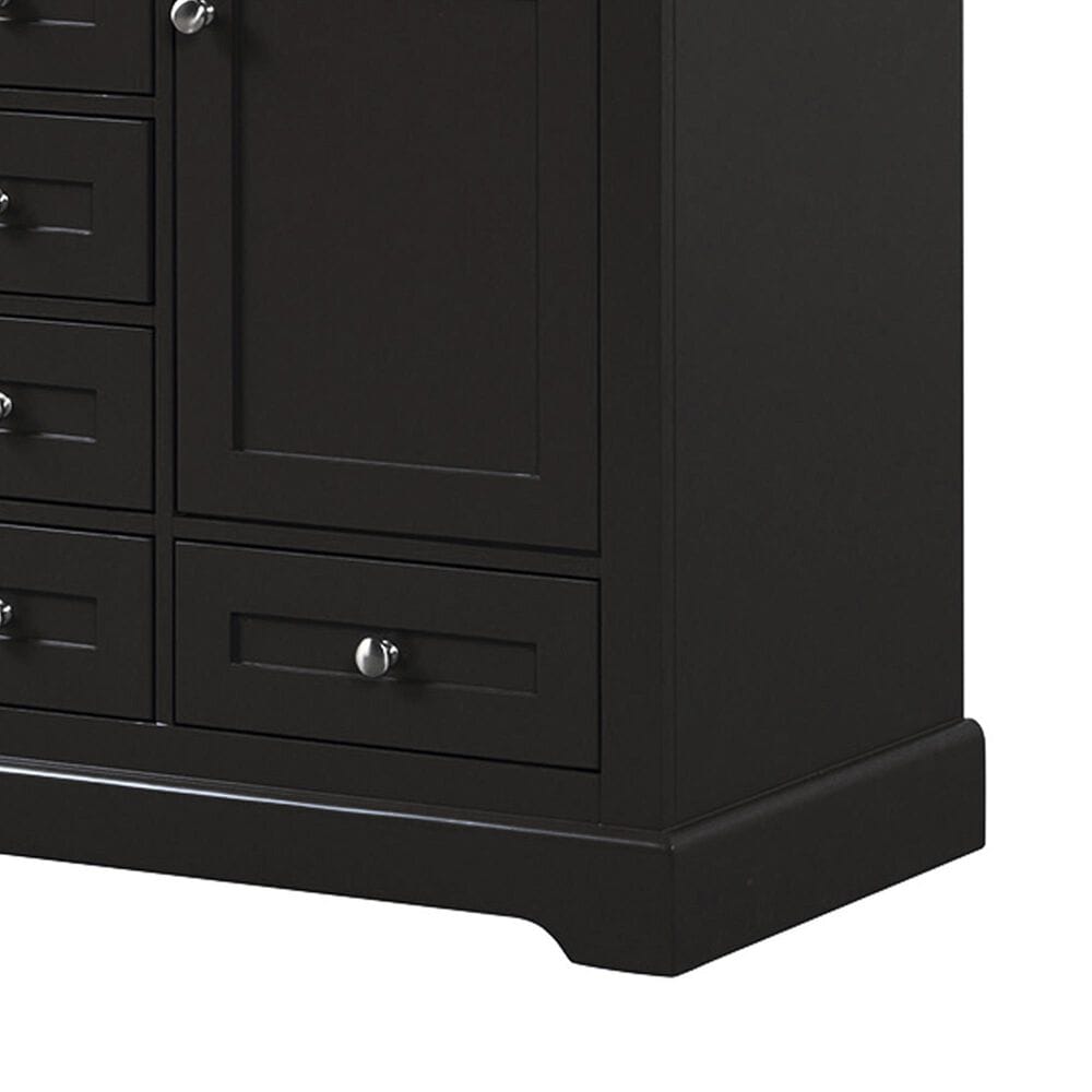 Lexora Home Dukes 48&quot; Double Bathroom Vanity in Espresso with 2 cm White Carrara Marble Top and Rectangular Sinks, , large