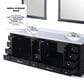 Lexora Home Dukes 84" Double Bathroom Vanity in Espresso with 2 cm White Cultured Marble Top and Rectangular Sinks, , large