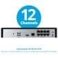 Night Owl 12-Channel Smart NVR Security System with 2TB Hard Drive and 6 Wired IP 4K Deterrence Cameras in Black and White, , large