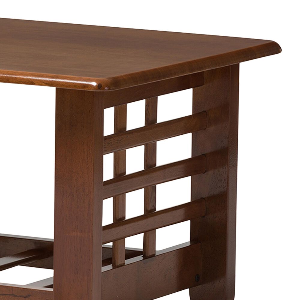 Baxton Studio Larissa Coffee Table in Cherry Brown, , large