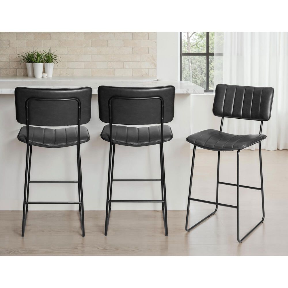 Crystal City Tribeca 30" Bar Stool in Black, , large