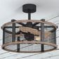 Vaxcel Humboldt 21" LED Ceiling Fan in Oil Rubbed Bronze and Burnished Teak, , large