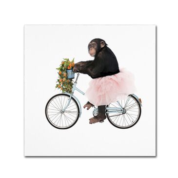 Timberlake J Hovenstine Studios Monkeys Riding Bikes #1 Art 18x18, , large
