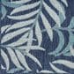 Nourison Garden Oasis Ivory and Navy 4" x 6" Indoor/Outdoor Area Rug, , large