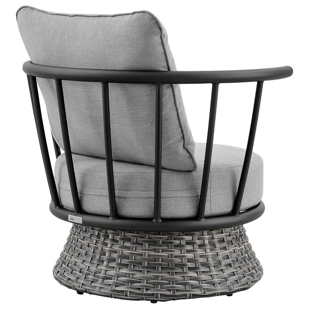 Blue River Monk 4-Piece Patio Conversation Set in Dark Gray and Black, , large