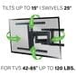 Sanus Full-Motion Wall Mount for 42" - 90" TVs in Black, , large