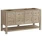James Martin Vanities Breckenridge 60" Single Bathroom Vanity in Whitewashed Oak with Single Hole 3 cm White Zeus Quartz Top and Rectangular Sink, , large