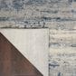 Nourison Rustic Textures Ivory, Deep Blue and Grey 6" x 9" Area Rug, , large