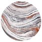 Safavieh Cyrus Shag CYR134F CYRUS SHAG 6"7" Round Grey and Rust Area Rug, , large
