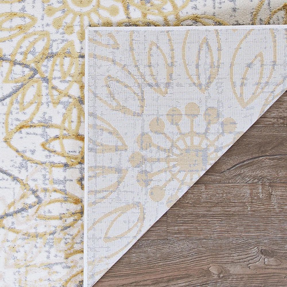 Couristan Calinda Summer Bliss 2&#39; x 3&#39; Gold, Silver and Ivory Area Rug, , large