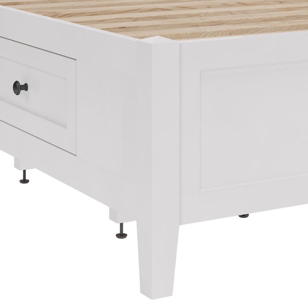 Urban Home Grace Queen 4-Drawer Platform Storage Bed in Snowfall White and Black, , large