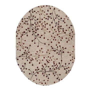 Surya Athena ATH-5053 8" x 10" Oval Burgundy, Camel and Brown Area Rug, , large
