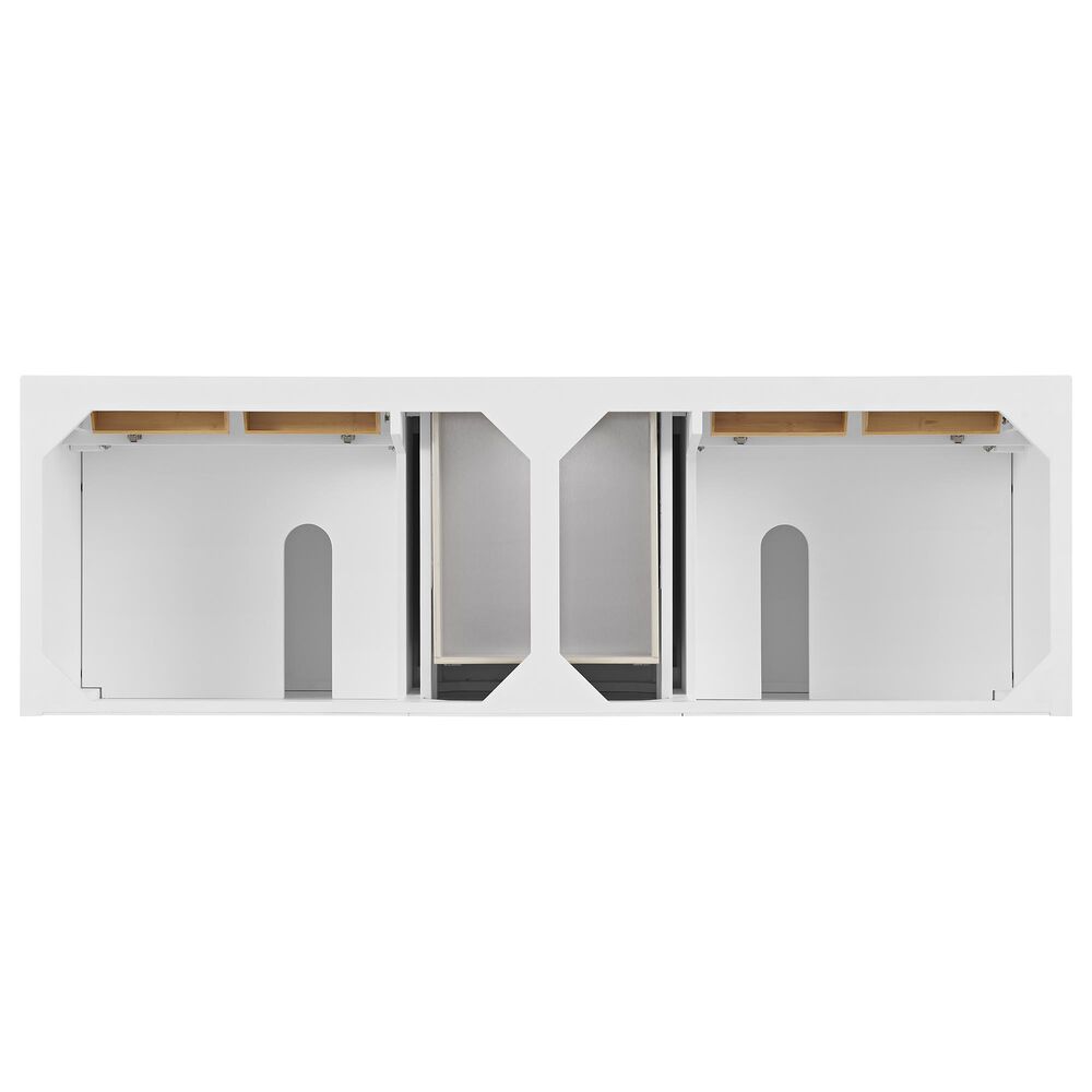 James Martin Vanities Lorelai 72&quot; Double Vanity in  Bright White with 3 cm Arctic Fall Solid Surface Top, , large
