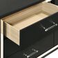 Coaster Lucia 6-Drawer Dresser and Mirror in Black and Chrome, , large
