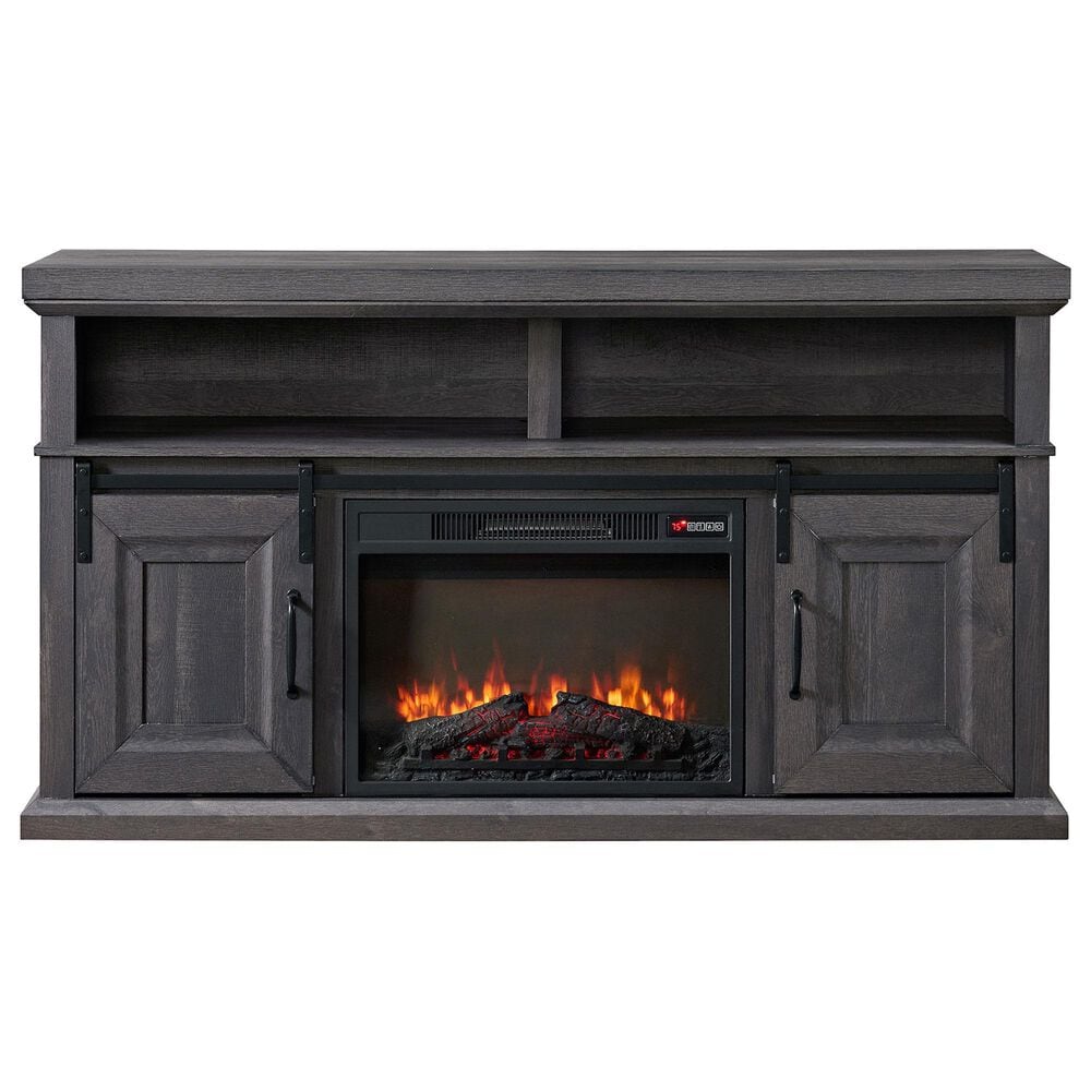 Mayberry Hill Macau TV Stand with Fireplace in Grey, , large