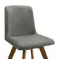Armen Living Gina Side Chair with Charcoal Upholstery in Warm Walnut (Set of 4), , large