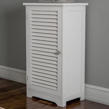 Timberlake Lavish Home Bathroom Storage Cabinet in White/Silver, , large