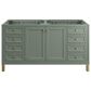 James Martin Vanities Chicago 60" Single Bathroom Vanity in Smokey Celadon with 3 cm Carrara White Marble Top and Rectangular Sink, , large