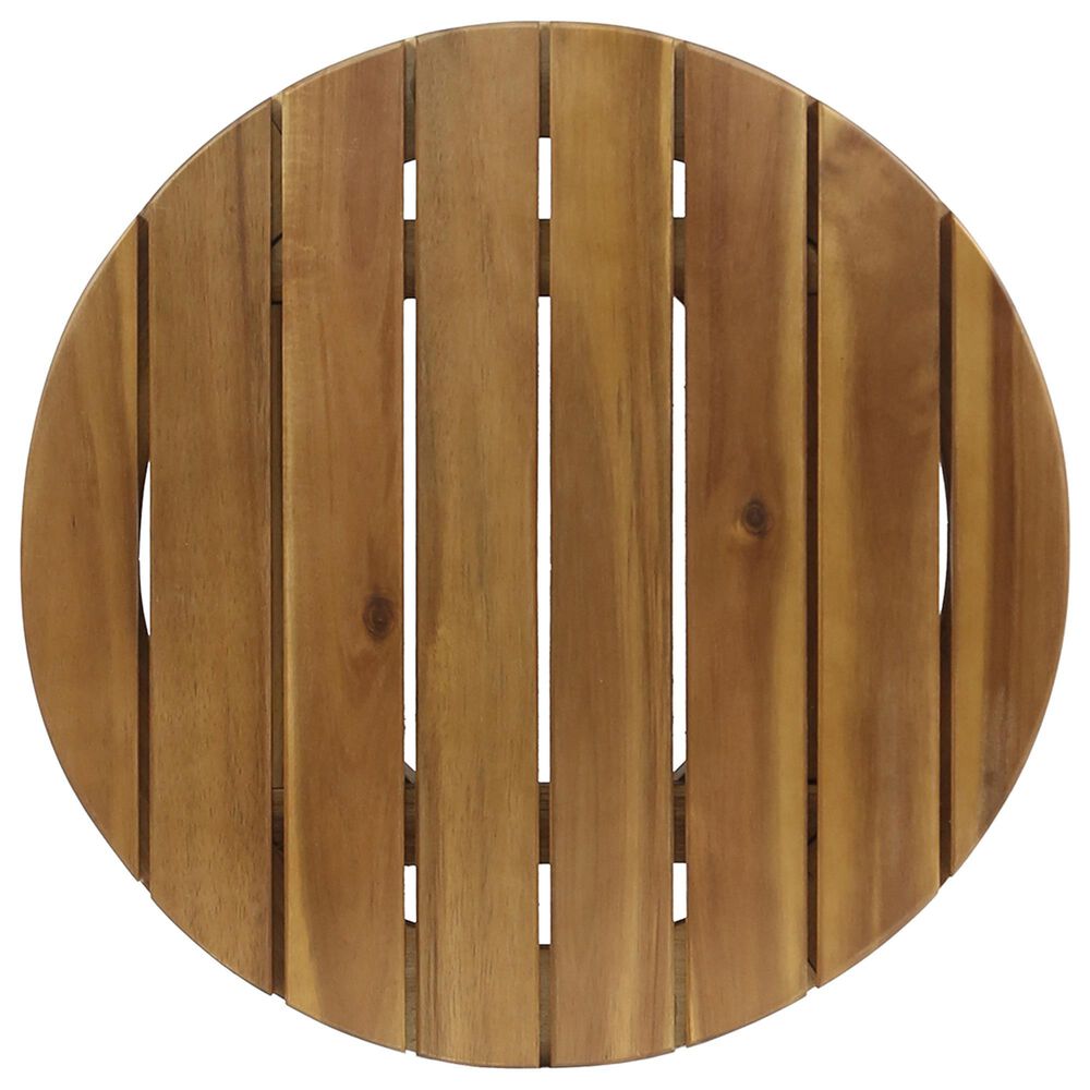 Hearth and Haven Acacia Wood Patio Side Table in Teak, , large