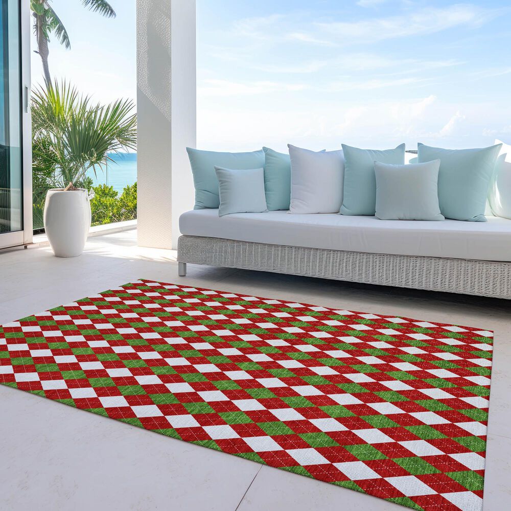 Dalyn Rug Company Wonderland WN20 3&#39; x 5&#39; Red Indoor/Outdoor Area Rug, , large