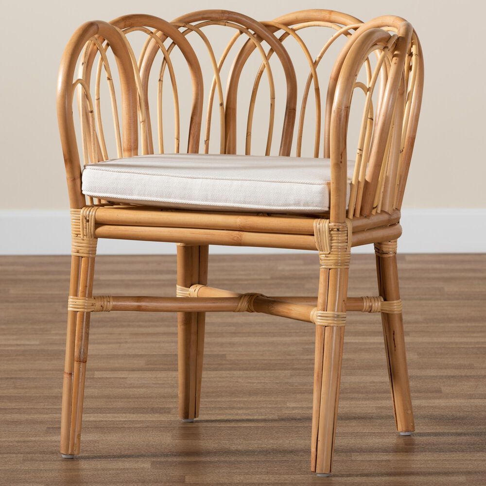Baxton Studio Melody Arm Chair in Natural, , large