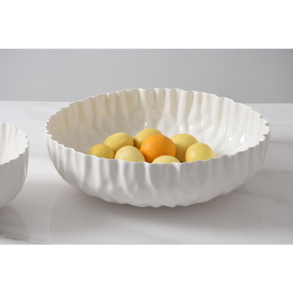 Pampa Bay Mascali Bianca XL Shallow Bowl in White, , large