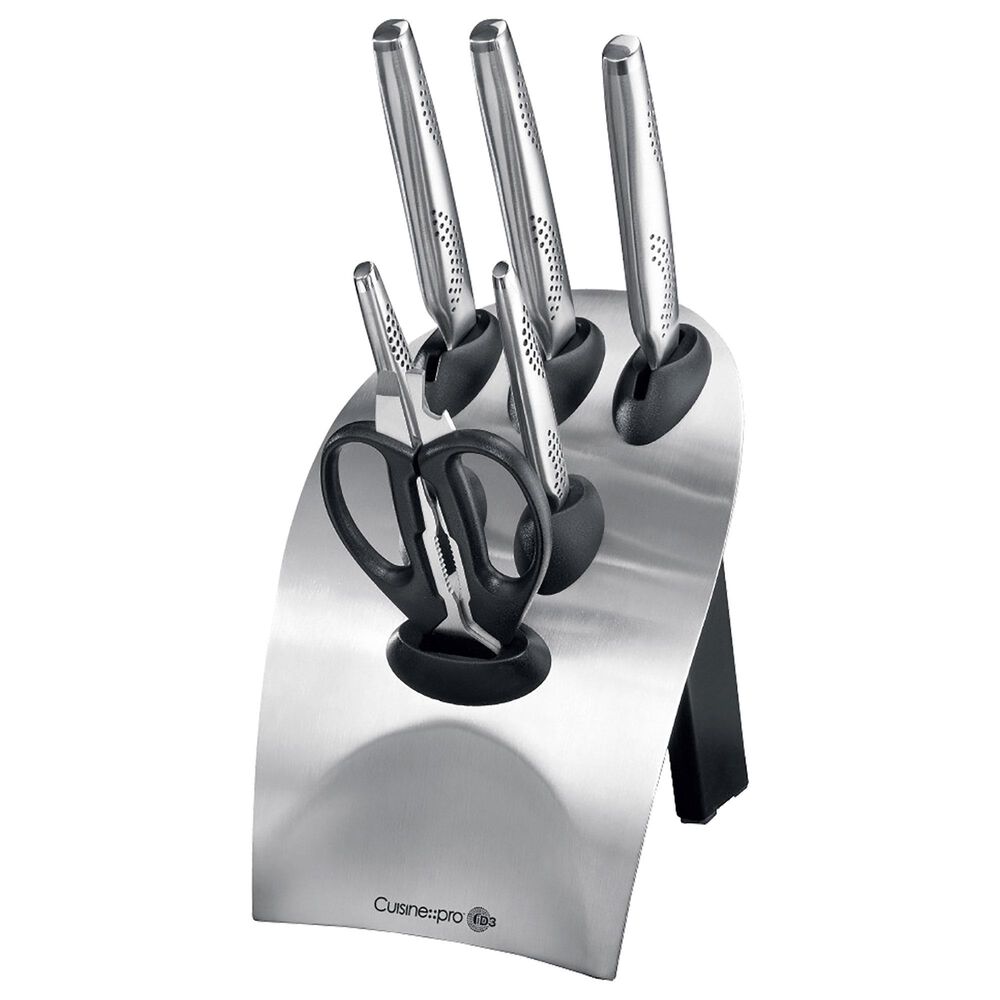 Power A iD3 Tora 7-Piece Knife Block Set in Stainless Steel, , large