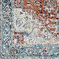 Surya Lavadora 7"10" x 10" Ink Blue, Brick Red, Mustard, Gray, Light Beige and Cream Area Rug, , large