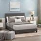HOMLUX Laval Queen Upholstered Platform Bed Frame in Stone, , large