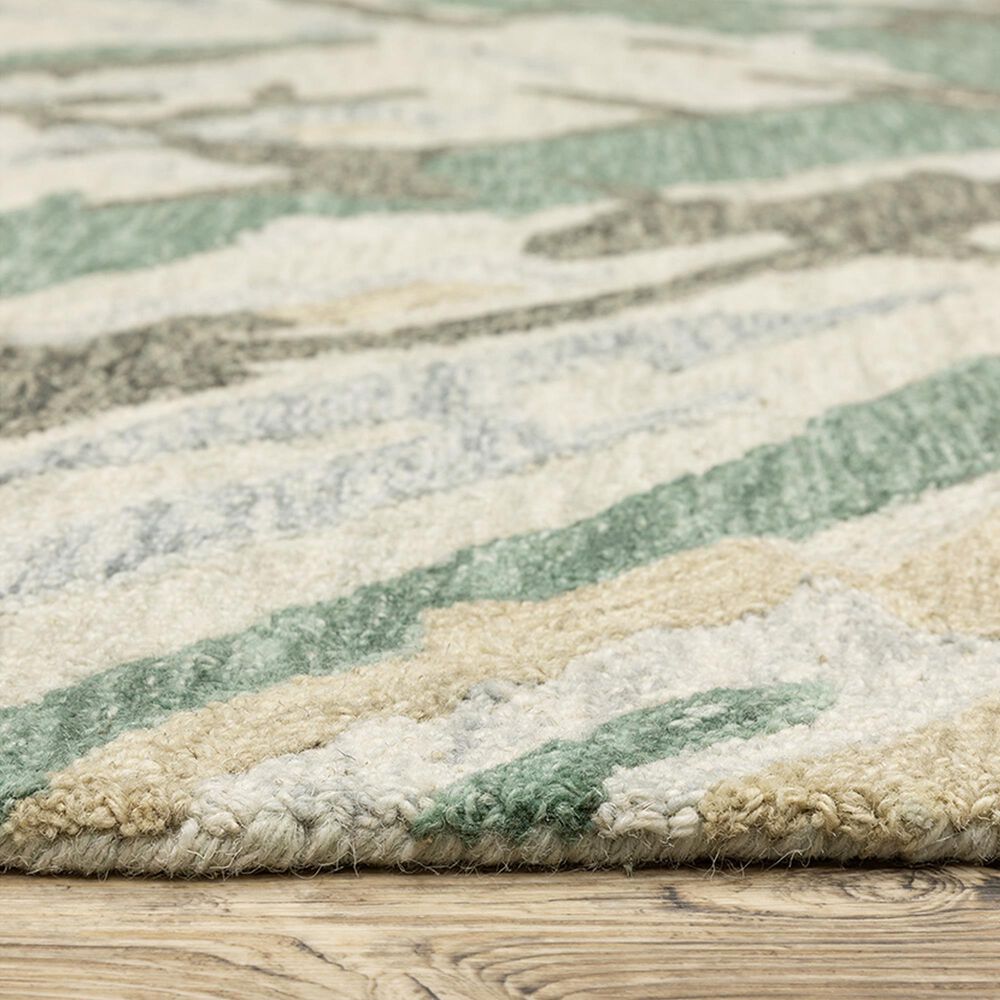 Oriental Weavers Kipton 5&#39; x 8&#39; Grey and Teal Area Rug, , large