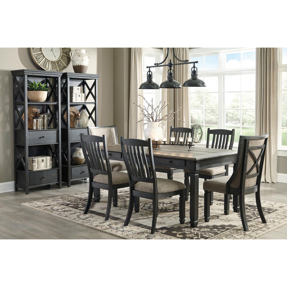 Ashley Tyler Creek 3-Shelf Display Cabinet in Antique Black and Gray, , large