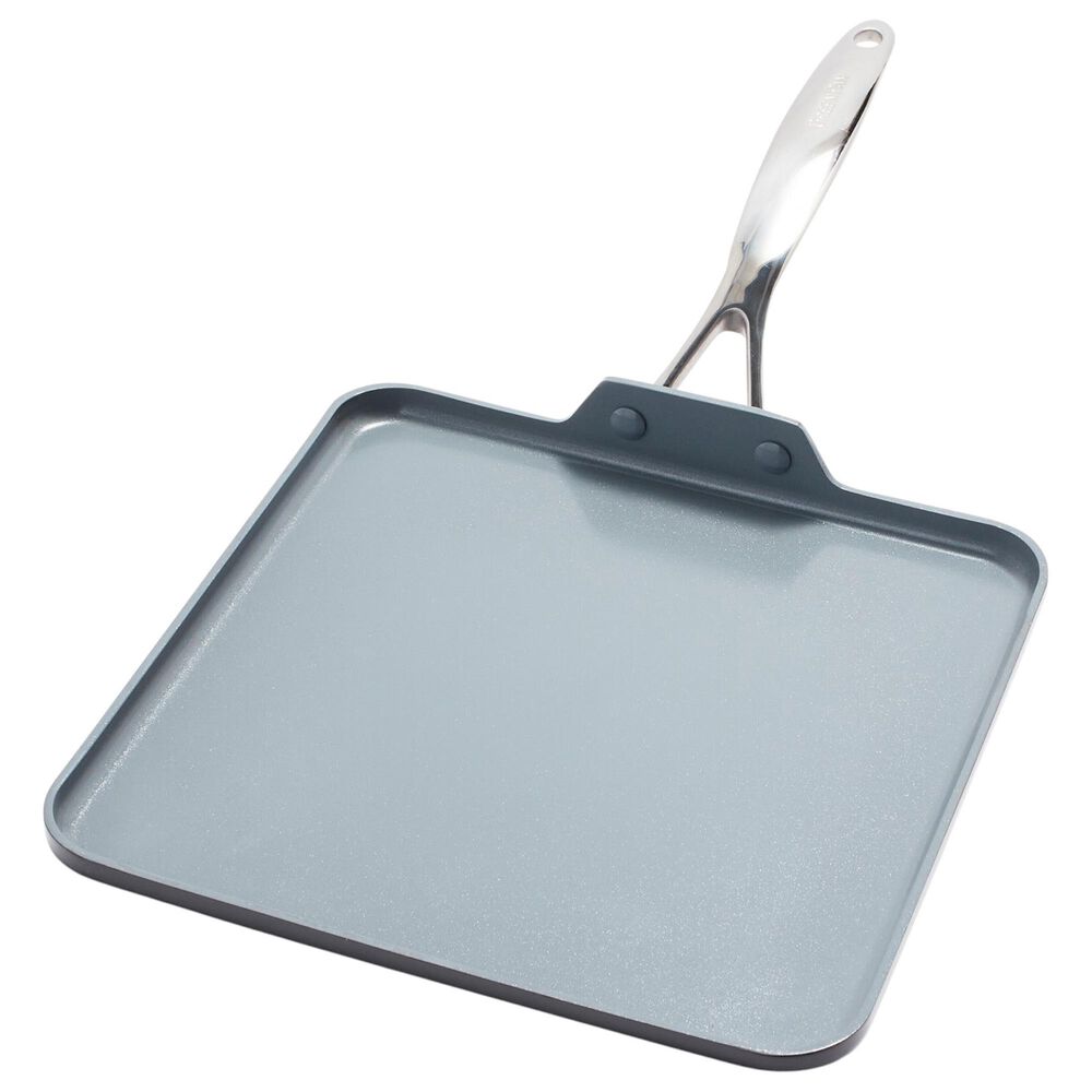 Green Pan Valencia Pro 11" Nonstick Square Griddle in Grey, , large