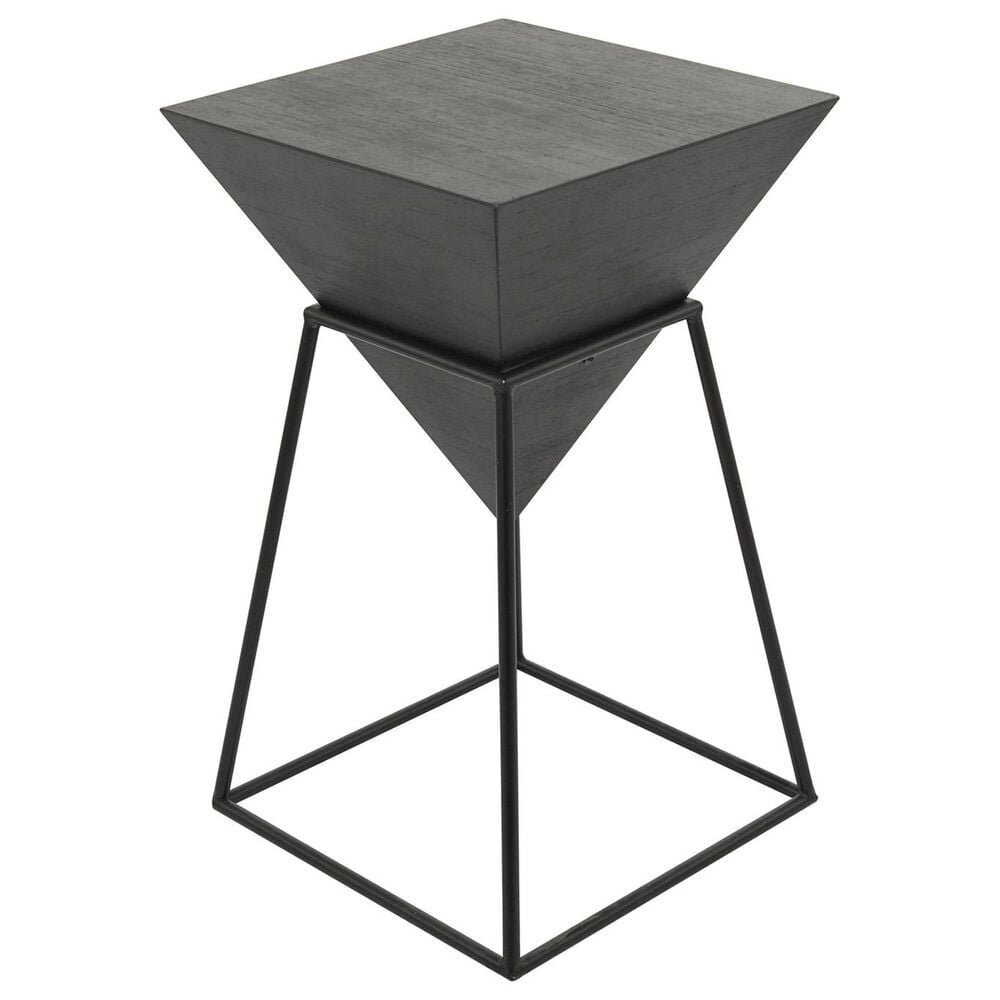 Maple and Jade Triangle End Table in Black, , large