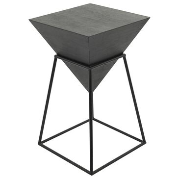 Maple and Jade Triangle End Table in Black, , large