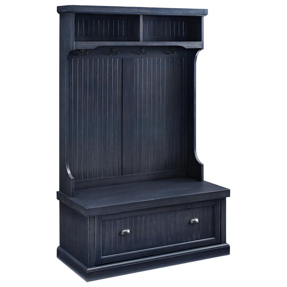 Crosley Furniture Seaside Hall Tree in Navy NFM