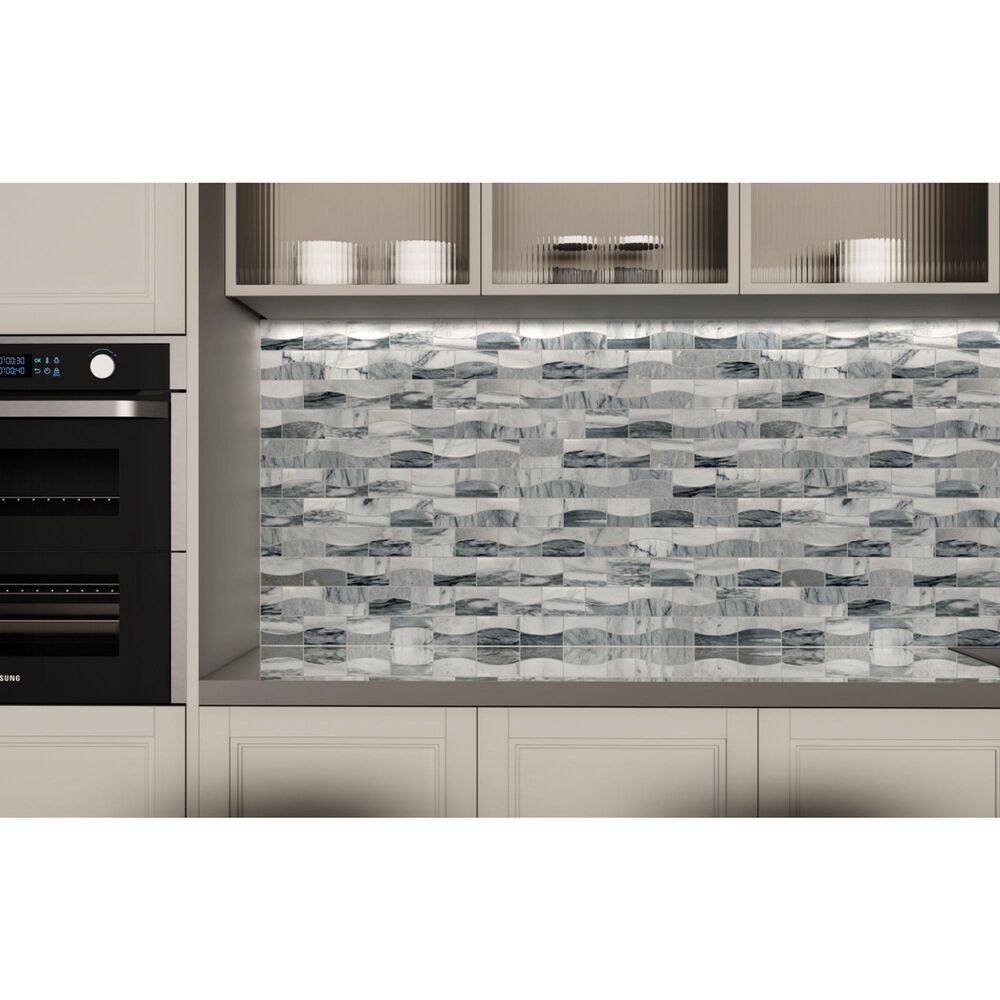 Emser Talento Gris 2" x 3" on 12" x 13" Marble Mosaic Sheet, , large