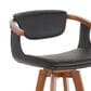 Lumisource Oracle Swivel Counter Stool with Black Cushion in Walnut and Black, , large