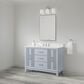 37B Fenwick 48" Single Bathroom Vanity in Soft Blue with Glossy White Composite Stone Top and Backsplash, , large