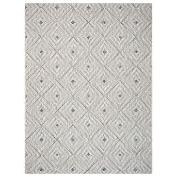 L&R Resources Sun Shower 8" x 10" Blue and Gray Indoor/Outdoor Area Rug, , large
