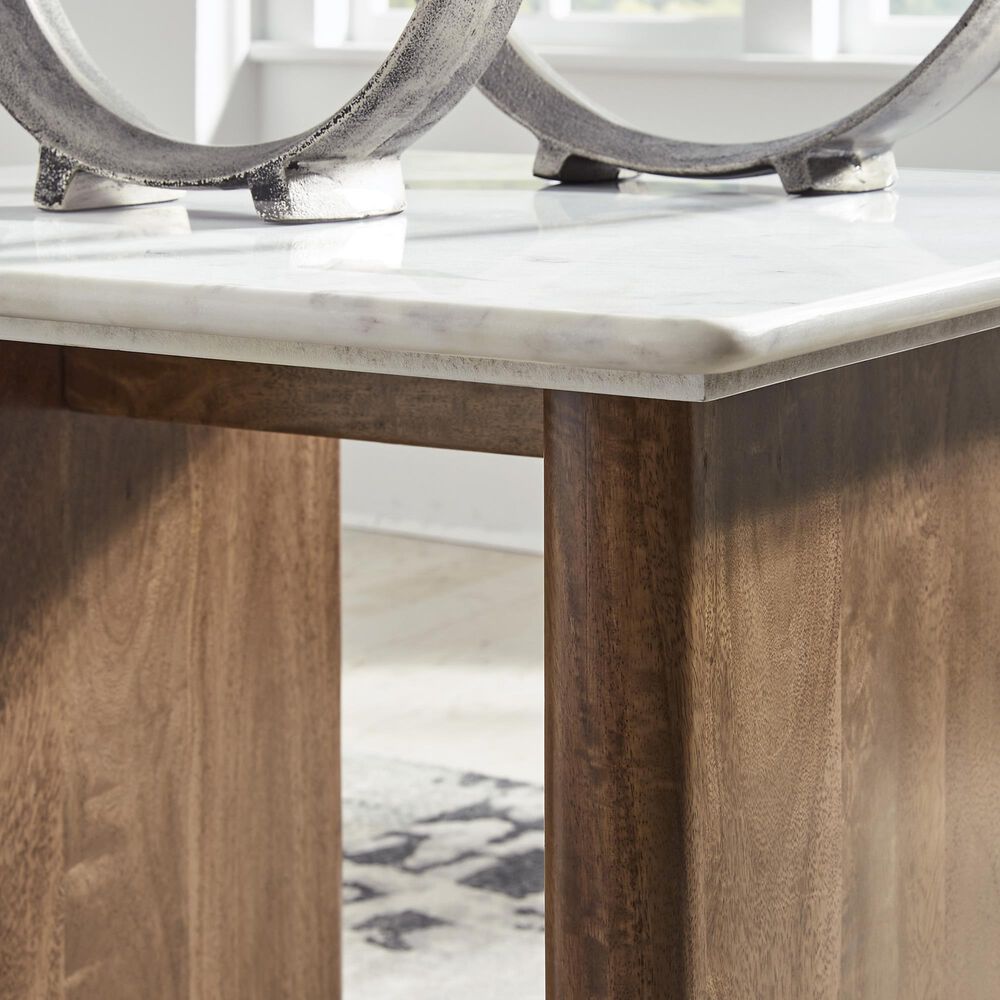 Ashley Isanti End Table in Light Brown and White, , large
